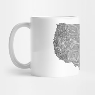 Line Map of the United States Mug